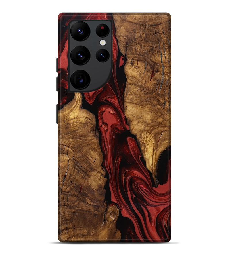 Galaxy S22 Ultra Wood Live Edge Phone Case - Kinslee (Ancient Olive, 818753)