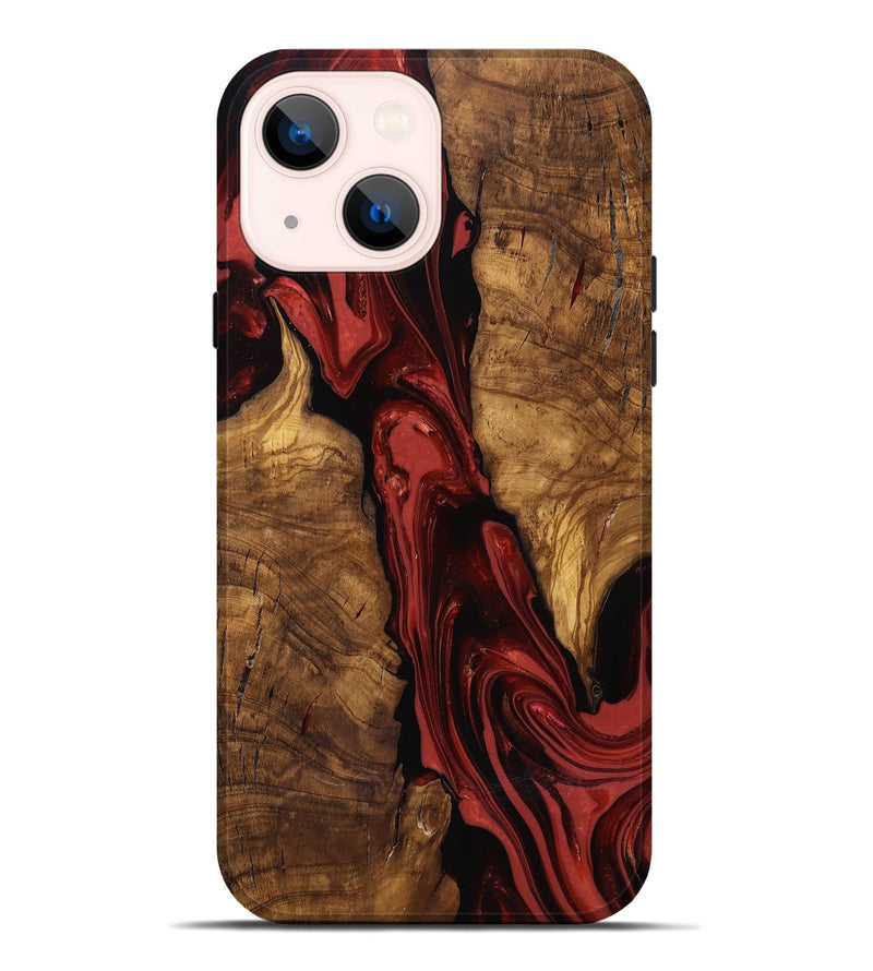 iPhone 14 Plus Wood Live Edge Phone Case - Kinslee (Ancient Olive, 818753)
