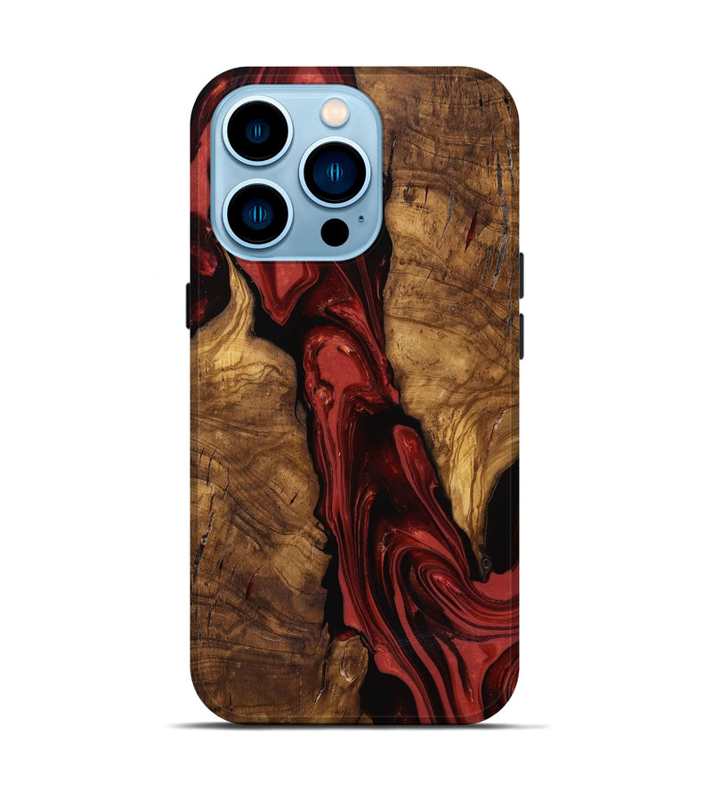 iPhone 14 Pro Wood Live Edge Phone Case - Kinslee (Ancient Olive, 818753)