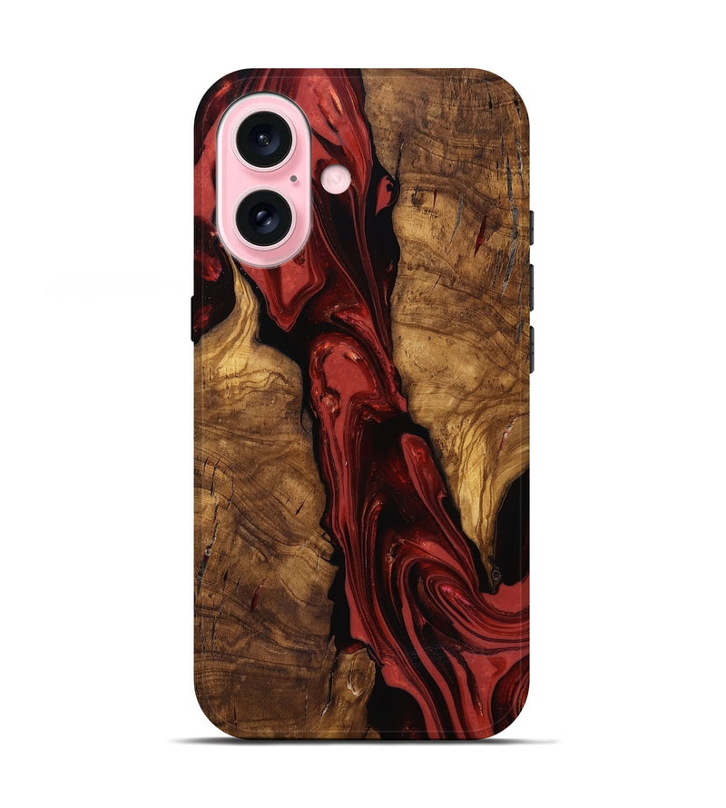 iPhone 17 Wood Live Edge Phone Case - Kinslee (Ancient Olive, 818753)