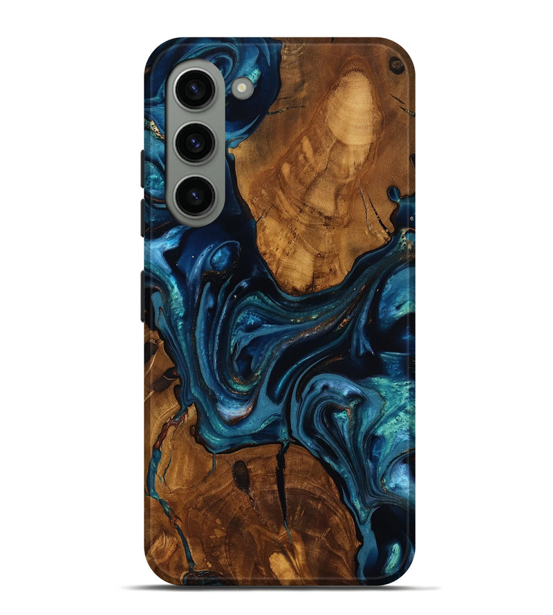Galaxy S23 Plus Wood Live Edge Phone Case - Chrissy (Ancient Olive, 818754)