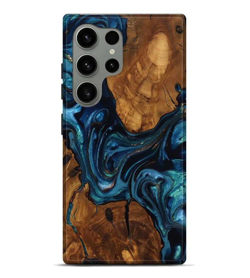 Galaxy S24 Ultra Wood Live Edge Phone Case - Chrissy (Ancient Olive, 818754)