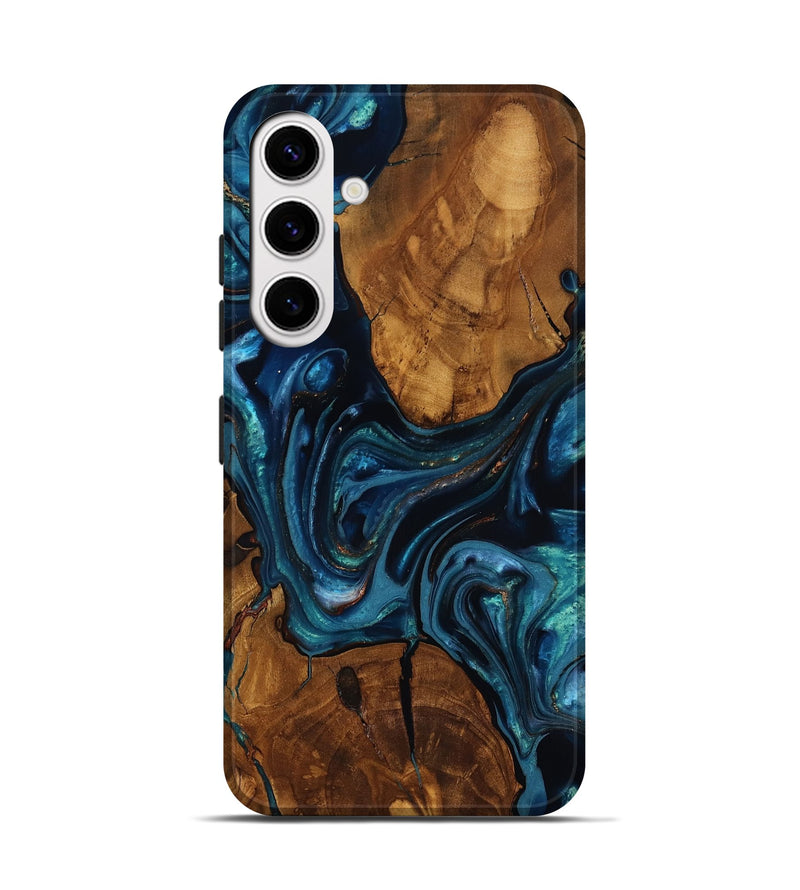 Galaxy S25 Wood Live Edge Phone Case - Chrissy (Ancient Olive, 818754)