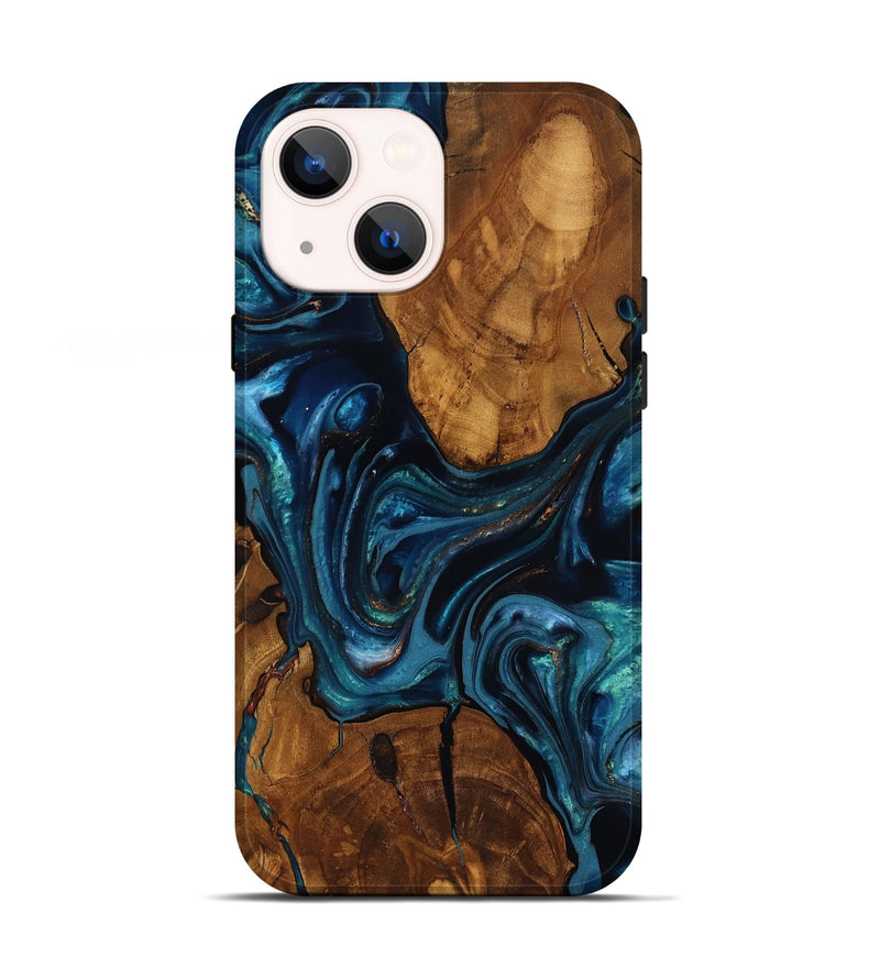 iPhone 13 Wood Live Edge Phone Case - Chrissy (Ancient Olive, 818754)