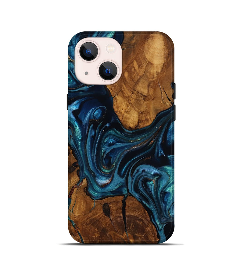iPhone 13 mini Wood Live Edge Phone Case - Chrissy (Ancient Olive, 818754)