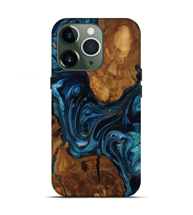 iPhone 13 Pro Wood Live Edge Phone Case - Chrissy (Ancient Olive, 818754)