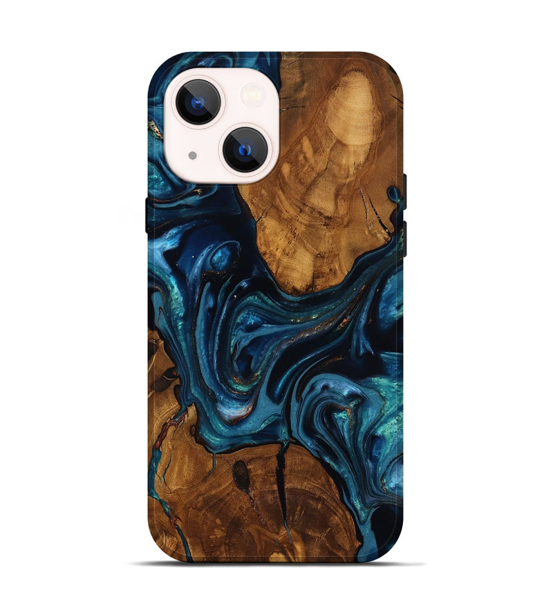 iPhone 14 Wood Live Edge Phone Case - Chrissy (Ancient Olive, 818754)