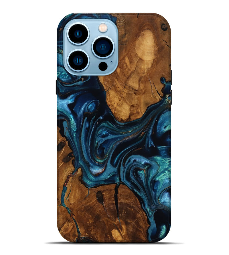iPhone 14 Pro Max Wood Live Edge Phone Case - Chrissy (Ancient Olive, 818754)