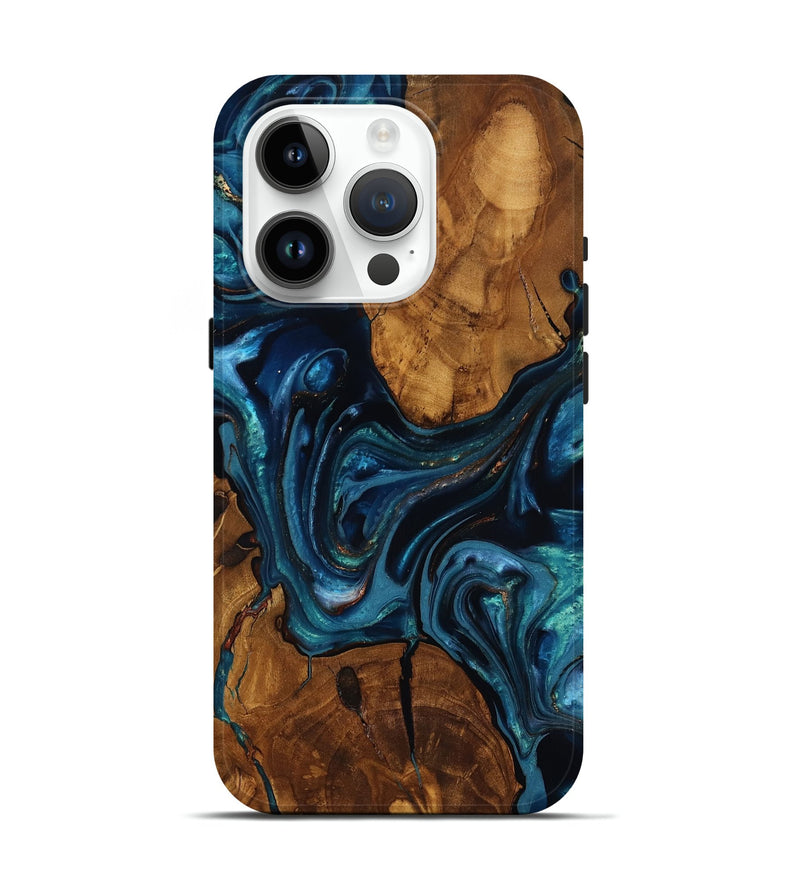 iPhone 15 Pro Wood Live Edge Phone Case - Chrissy (Ancient Olive, 818754)