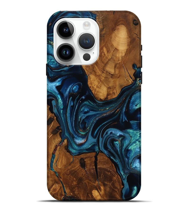 iPhone 15 Pro Max Wood Live Edge Phone Case - Chrissy (Ancient Olive, 818754)