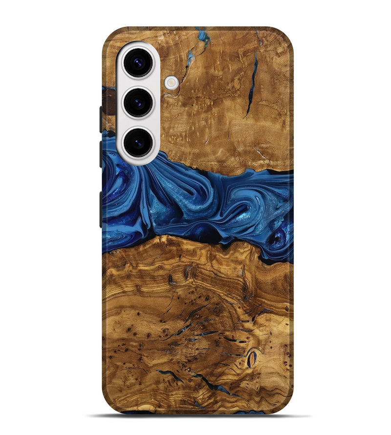 Galaxy S25 Plus Wood Live Edge Phone Case - Kelly (Ancient Olive, 818755)