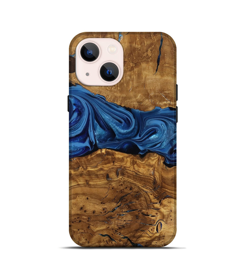 iPhone 13 mini Wood Live Edge Phone Case - Kelly (Ancient Olive, 818755)