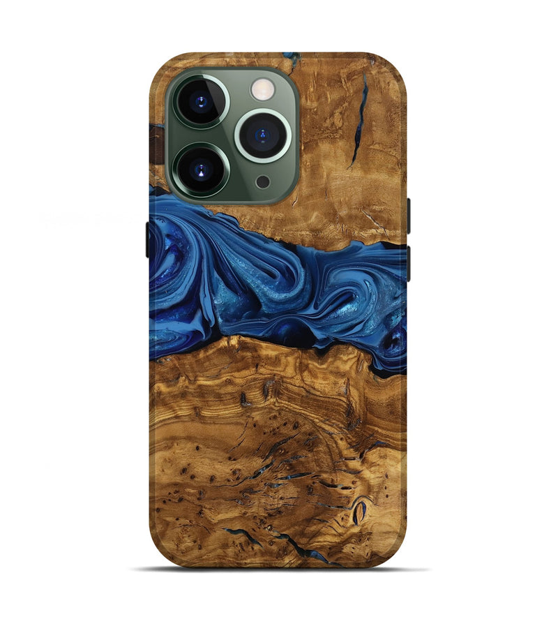 iPhone 13 Pro Wood Live Edge Phone Case - Kelly (Ancient Olive, 818755)