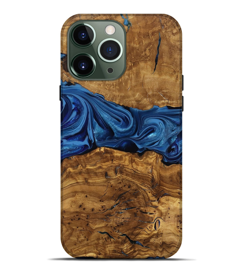 iPhone 13 Pro Max Wood Live Edge Phone Case - Kelly (Ancient Olive, 818755)