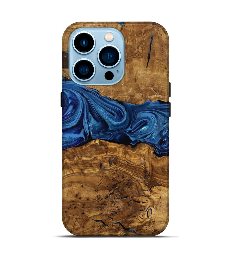 iPhone 14 Pro Wood Live Edge Phone Case - Kelly (Ancient Olive, 818755)