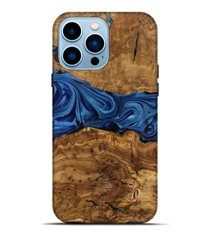iPhone 14 Pro Max Wood Live Edge Phone Case - Kelly (Ancient Olive, 818755)