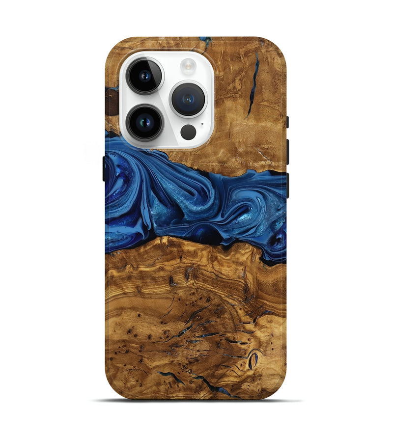 iPhone 15 Pro Wood Live Edge Phone Case - Kelly (Ancient Olive, 818755)