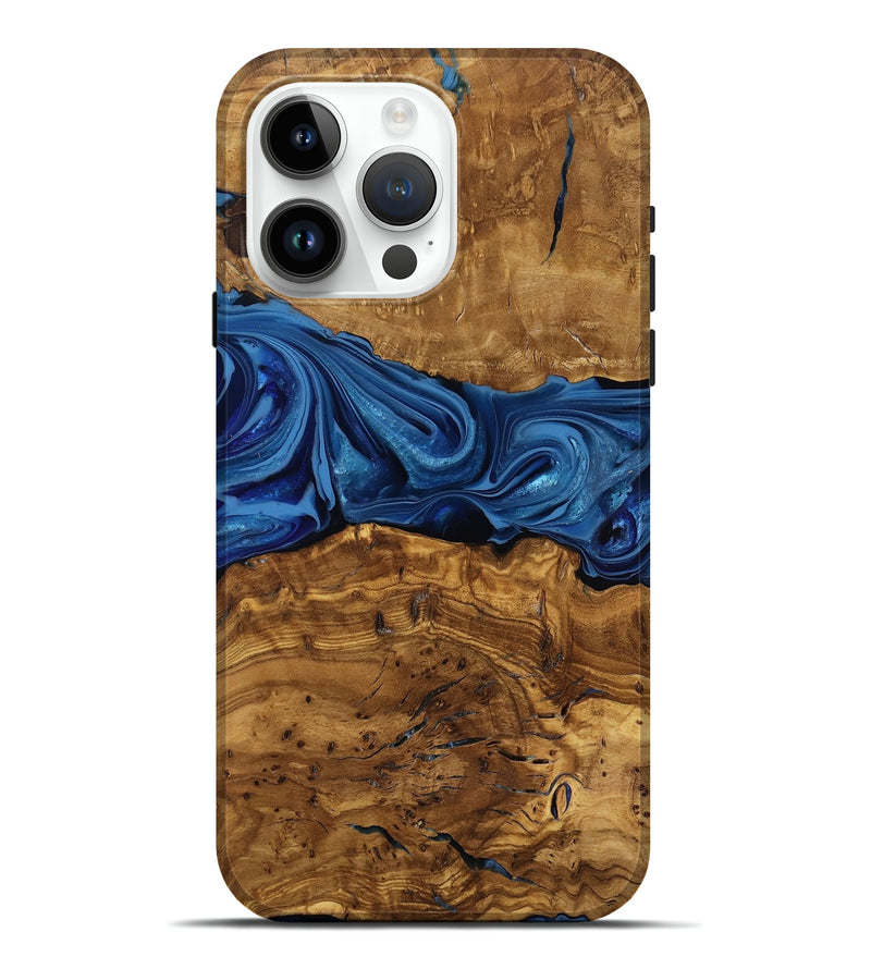 iPhone 15 Pro Max Wood Live Edge Phone Case - Kelly (Ancient Olive, 818755)