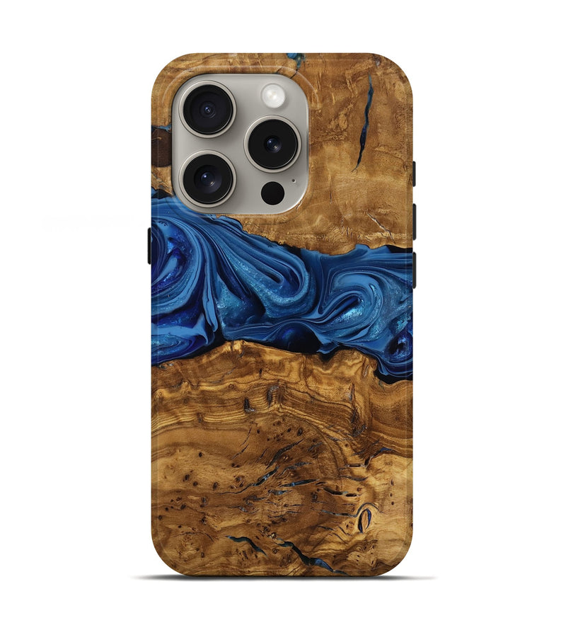iPhone 16 Pro Wood Live Edge Phone Case - Kelly (Ancient Olive, 818755)