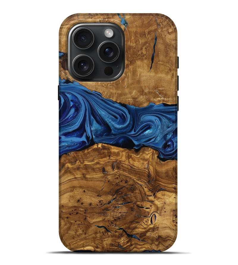 iPhone 16 Pro Max Wood Live Edge Phone Case - Kelly (Ancient Olive, 818755)