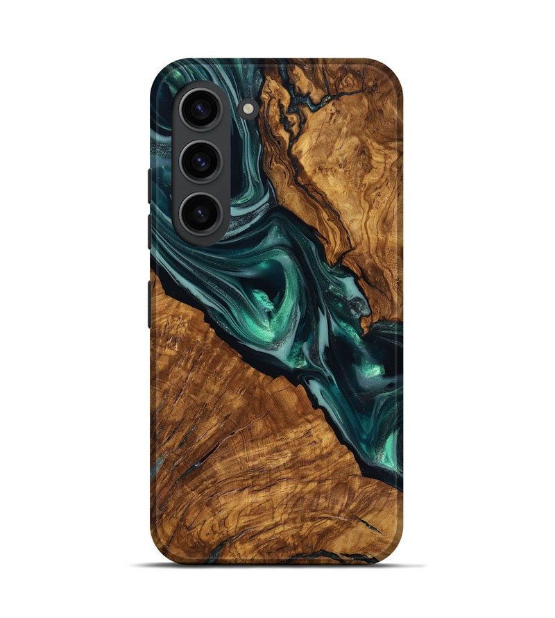 Galaxy S23 Wood Live Edge Phone Case - Kala (Ancient Olive, 818756)