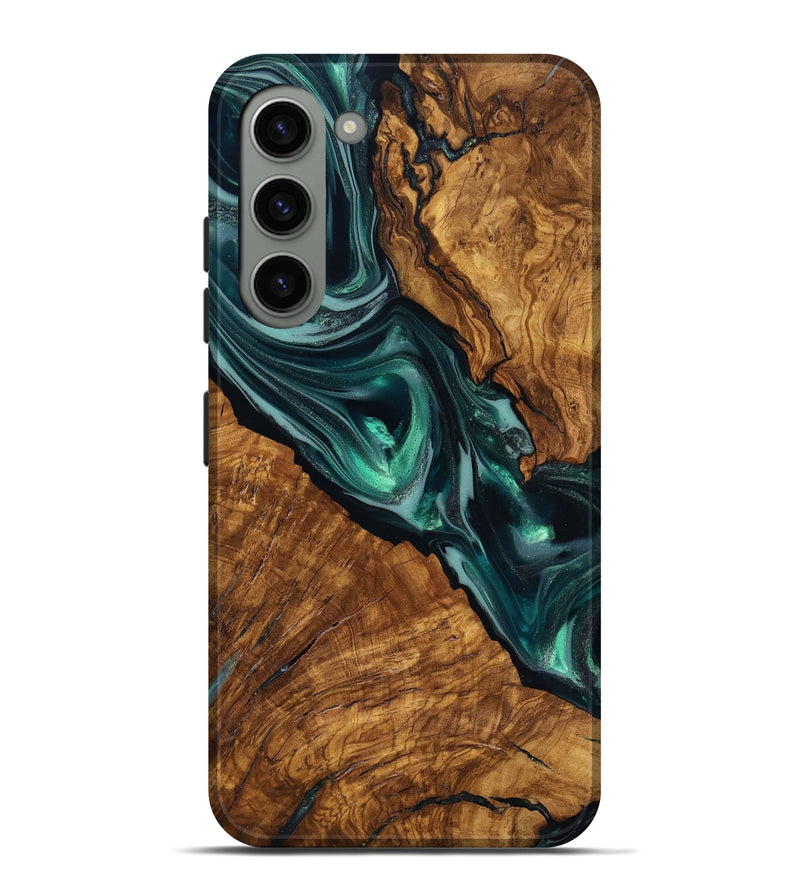 Galaxy S23 Plus Wood Live Edge Phone Case - Kala (Ancient Olive, 818756)