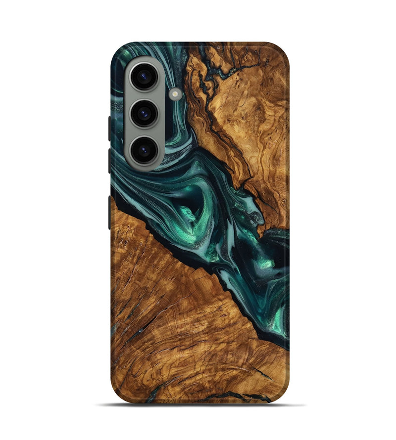 Galaxy S24 Wood Live Edge Phone Case - Kala (Ancient Olive, 818756)
