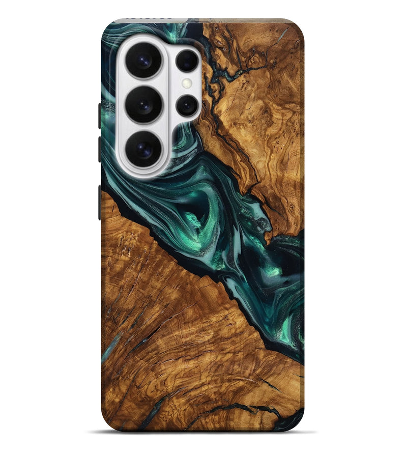 Galaxy S26 Ultra Wood Live Edge Phone Case - Kala (Ancient Olive, 818756)