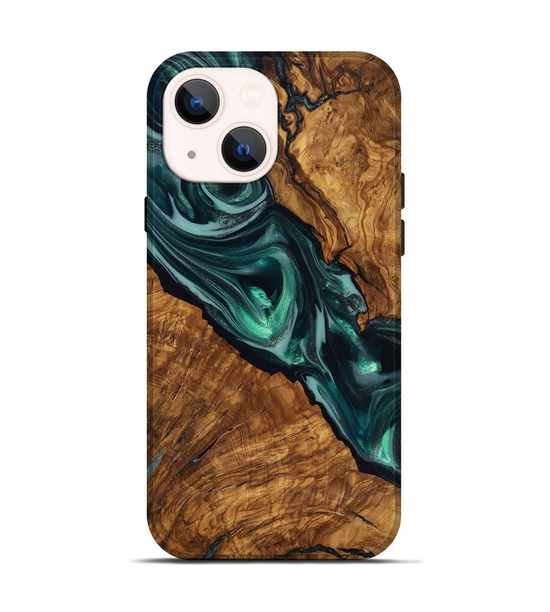 iPhone 14 Wood Live Edge Phone Case - Kala (Ancient Olive, 818756)