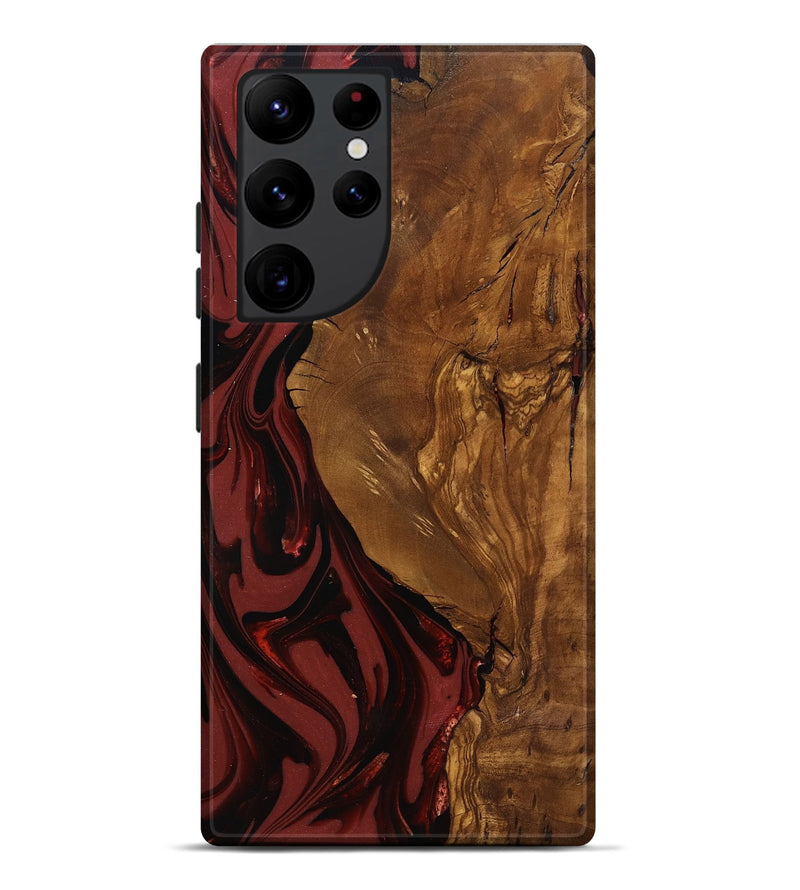 Galaxy S22 Ultra Wood Live Edge Phone Case - Sylas (Ancient Olive, 818757)