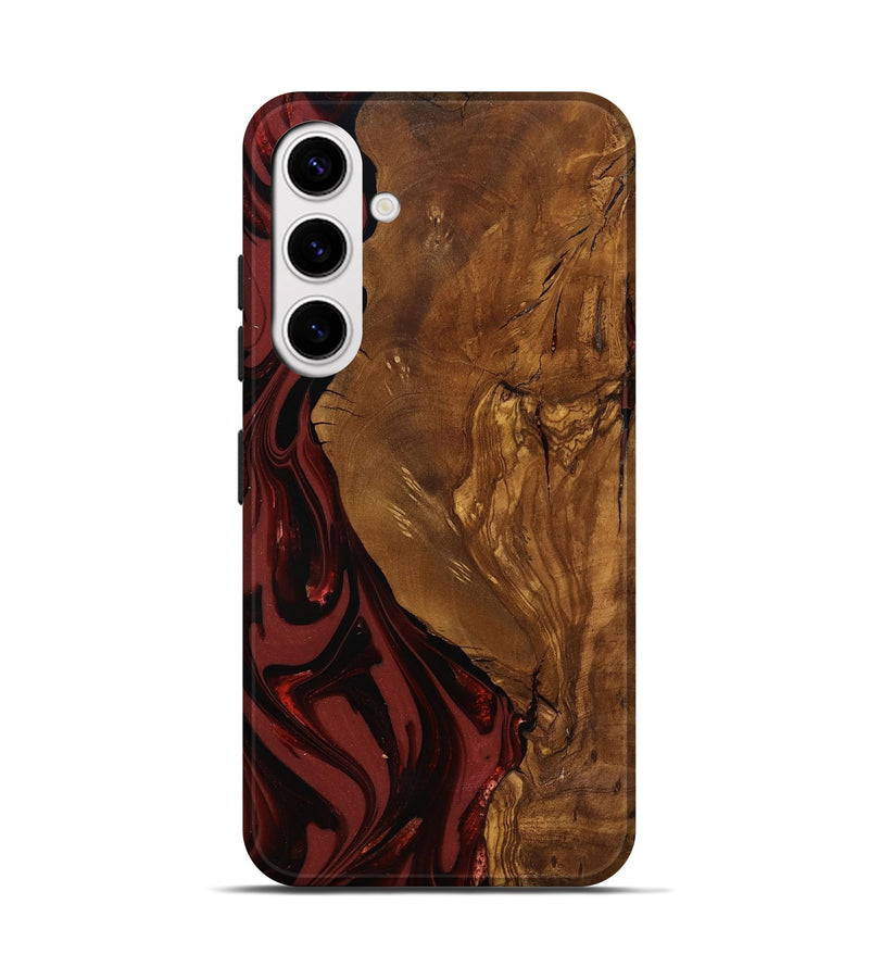 Galaxy S25 Wood Live Edge Phone Case - Sylas (Ancient Olive, 818757)