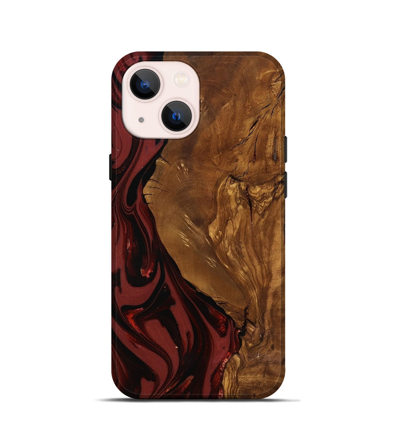 iPhone 13 mini Wood Live Edge Phone Case - Sylas (Ancient Olive, 818757)