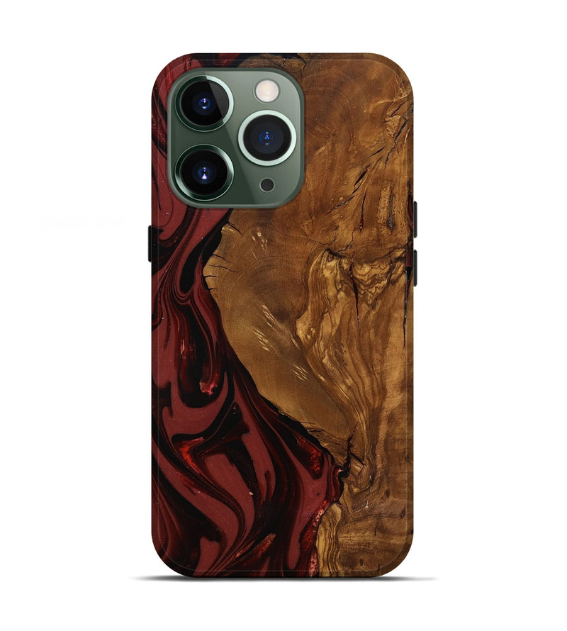 iPhone 13 Pro Wood Live Edge Phone Case - Sylas (Ancient Olive, 818757)
