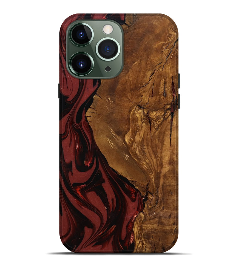 iPhone 13 Pro Max Wood Live Edge Phone Case - Sylas (Ancient Olive, 818757)