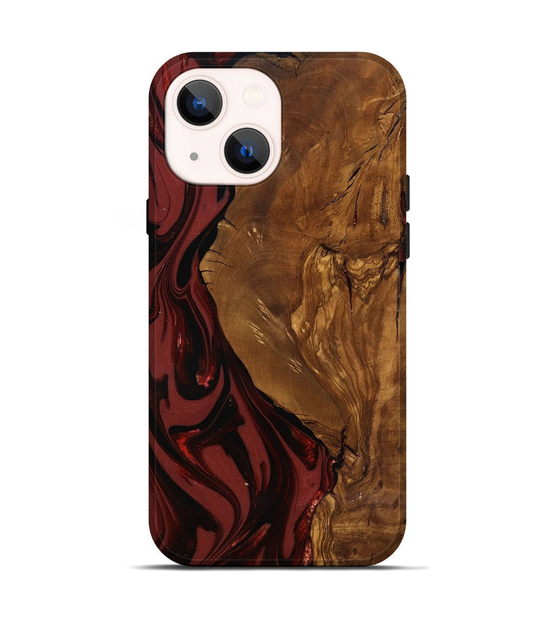iPhone 14 Wood Live Edge Phone Case - Sylas (Ancient Olive, 818757)