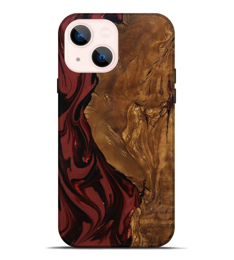 iPhone 14 Plus Wood Live Edge Phone Case - Sylas (Ancient Olive, 818757)