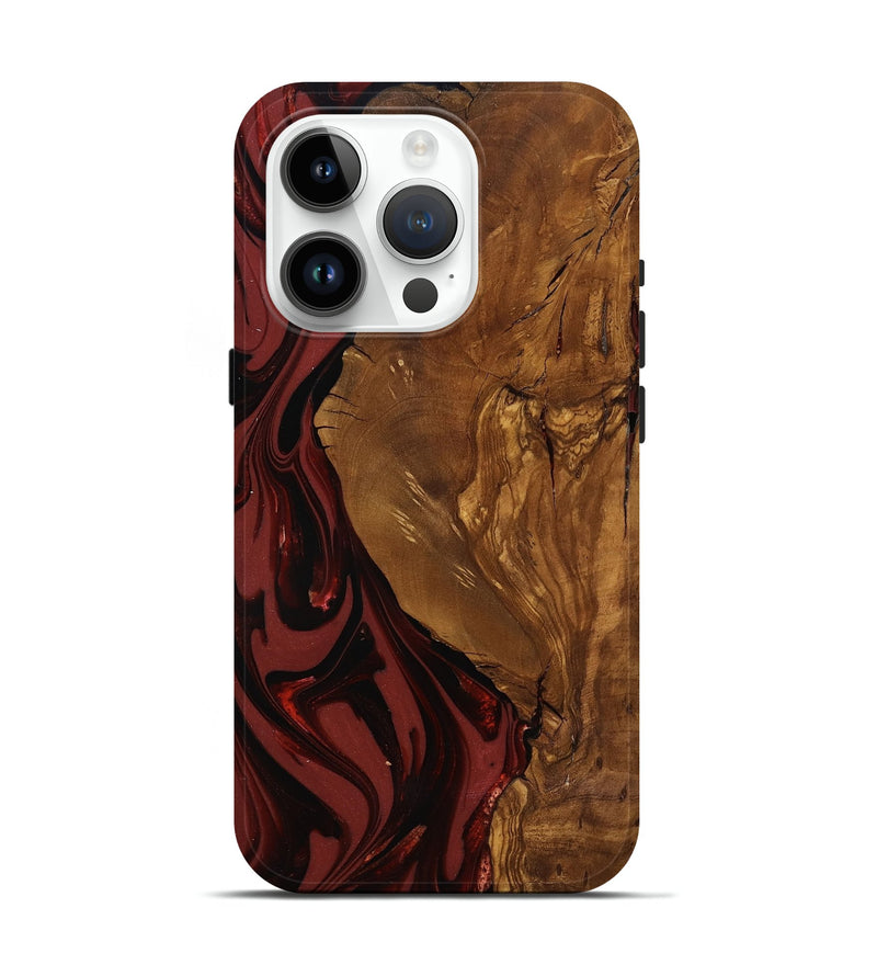 iPhone 15 Pro Wood Live Edge Phone Case - Sylas (Ancient Olive, 818757)