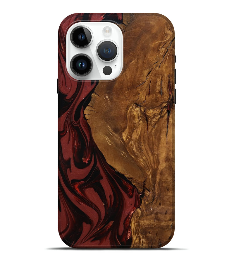 iPhone 15 Pro Max Wood Live Edge Phone Case - Sylas (Ancient Olive, 818757)