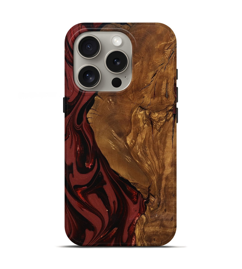 iPhone 16 Pro Wood Live Edge Phone Case - Sylas (Ancient Olive, 818757)