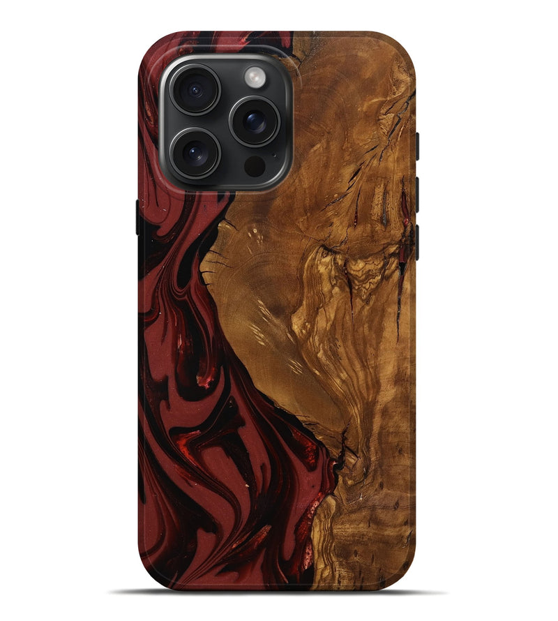 iPhone 16 Pro Max Wood Live Edge Phone Case - Sylas (Ancient Olive, 818757)