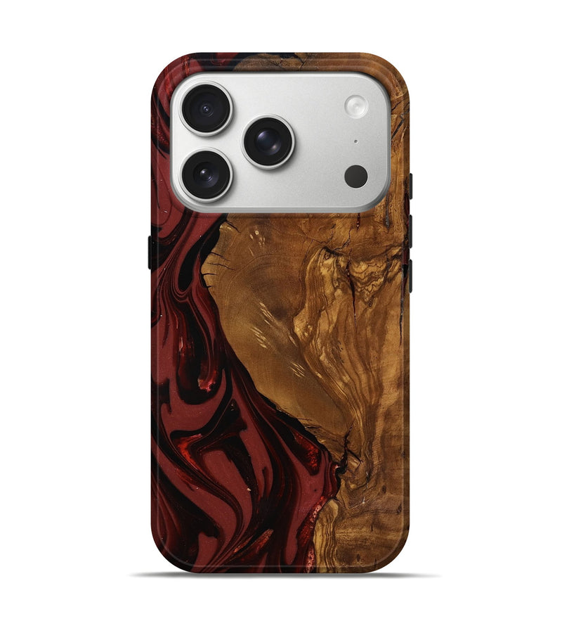 iPhone 17 Pro Wood Live Edge Phone Case - Sylas (Ancient Olive, 818757)