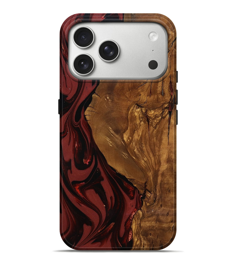 iPhone 17 Pro Max Wood Live Edge Phone Case - Sylas (Ancient Olive, 818757)