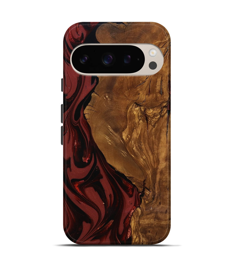 Pixel 9 Pro Wood Live Edge Phone Case - Sylas (Ancient Olive, 818757)