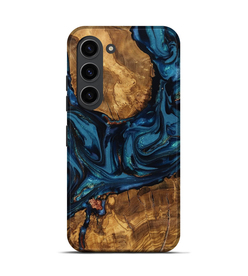 Galaxy S23 Wood Live Edge Phone Case - Elodie (Ancient Olive, 818758)