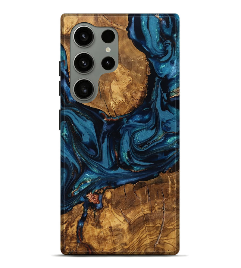 Galaxy S24 Ultra Wood Live Edge Phone Case - Elodie (Ancient Olive, 818758)