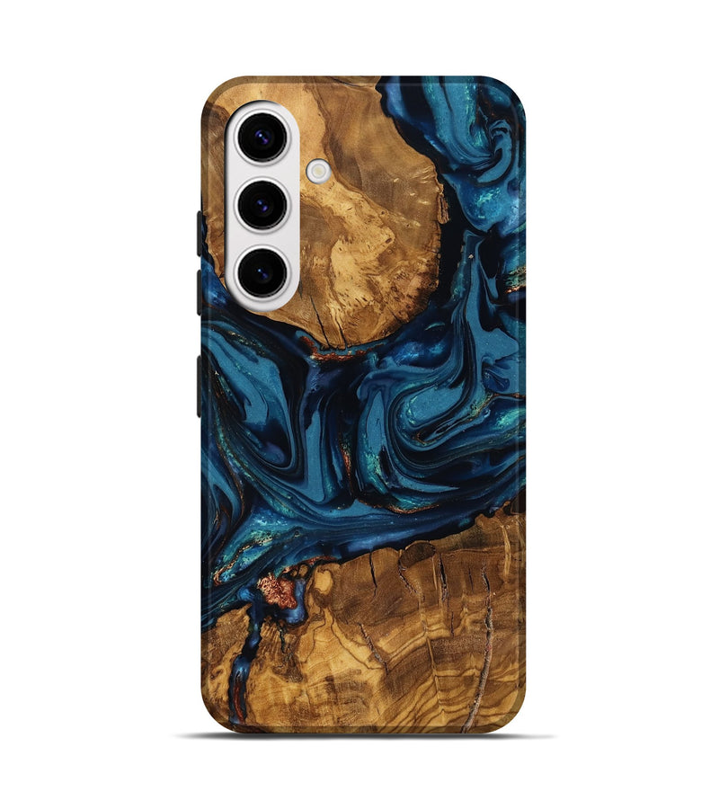 Galaxy S25 Wood Live Edge Phone Case - Elodie (Ancient Olive, 818758)