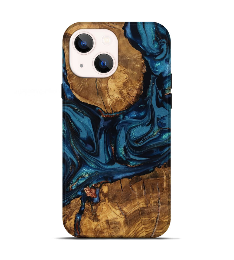 iPhone 13 Wood Live Edge Phone Case - Elodie (Ancient Olive, 818758)