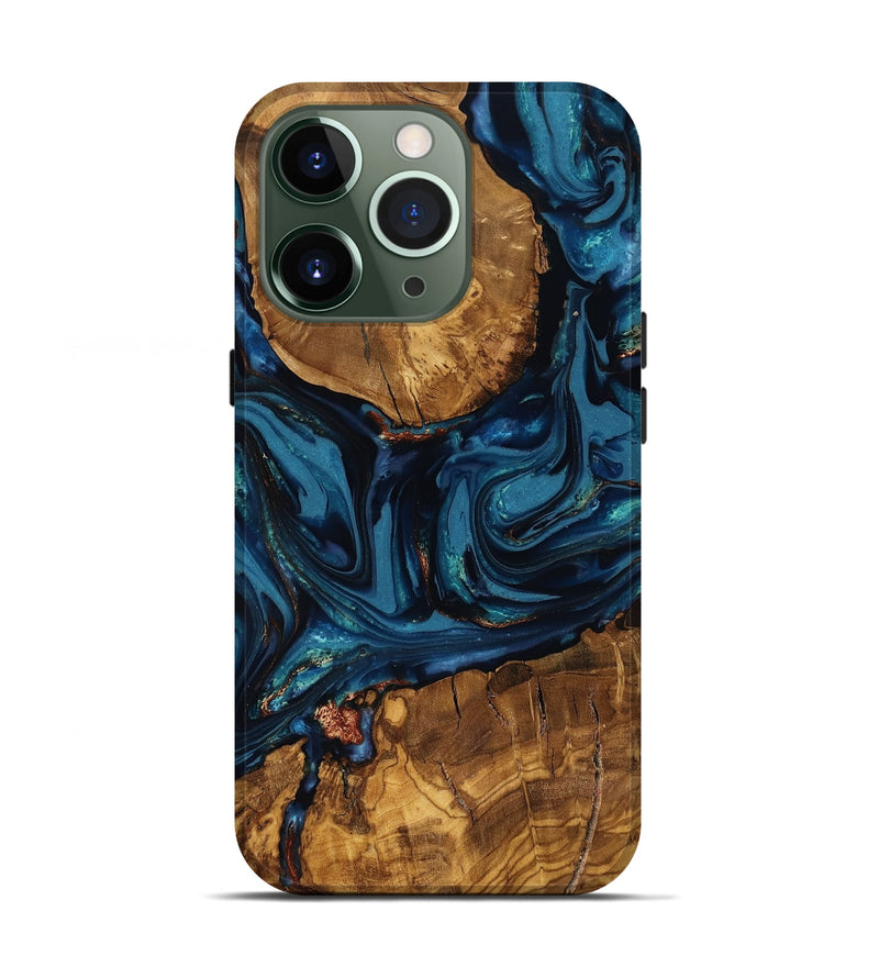 iPhone 13 Pro Wood Live Edge Phone Case - Elodie (Ancient Olive, 818758)