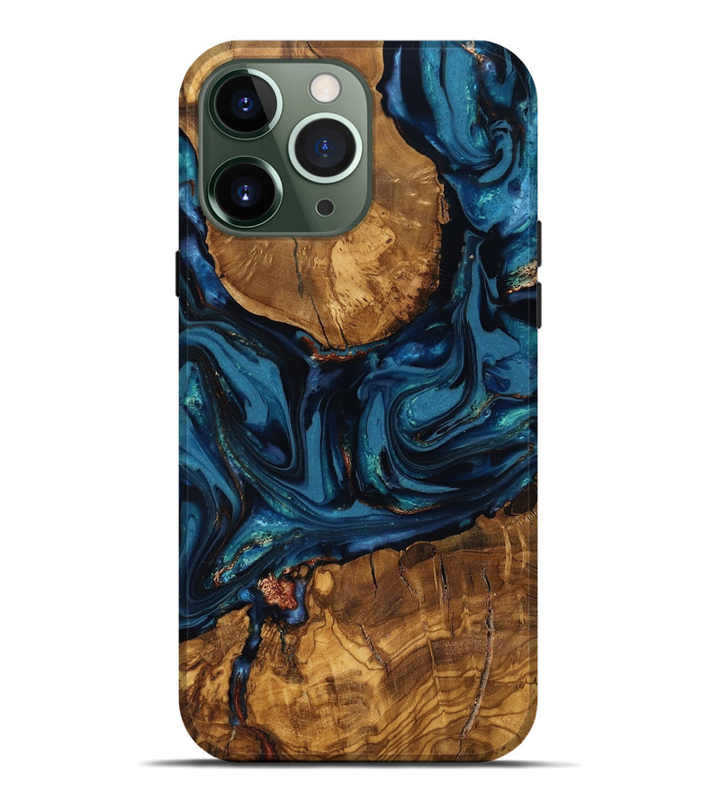 iPhone 13 Pro Max Wood Live Edge Phone Case - Elodie (Ancient Olive, 818758)