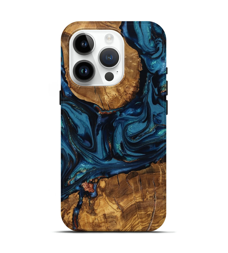 iPhone 15 Pro Wood Live Edge Phone Case - Elodie (Ancient Olive, 818758)